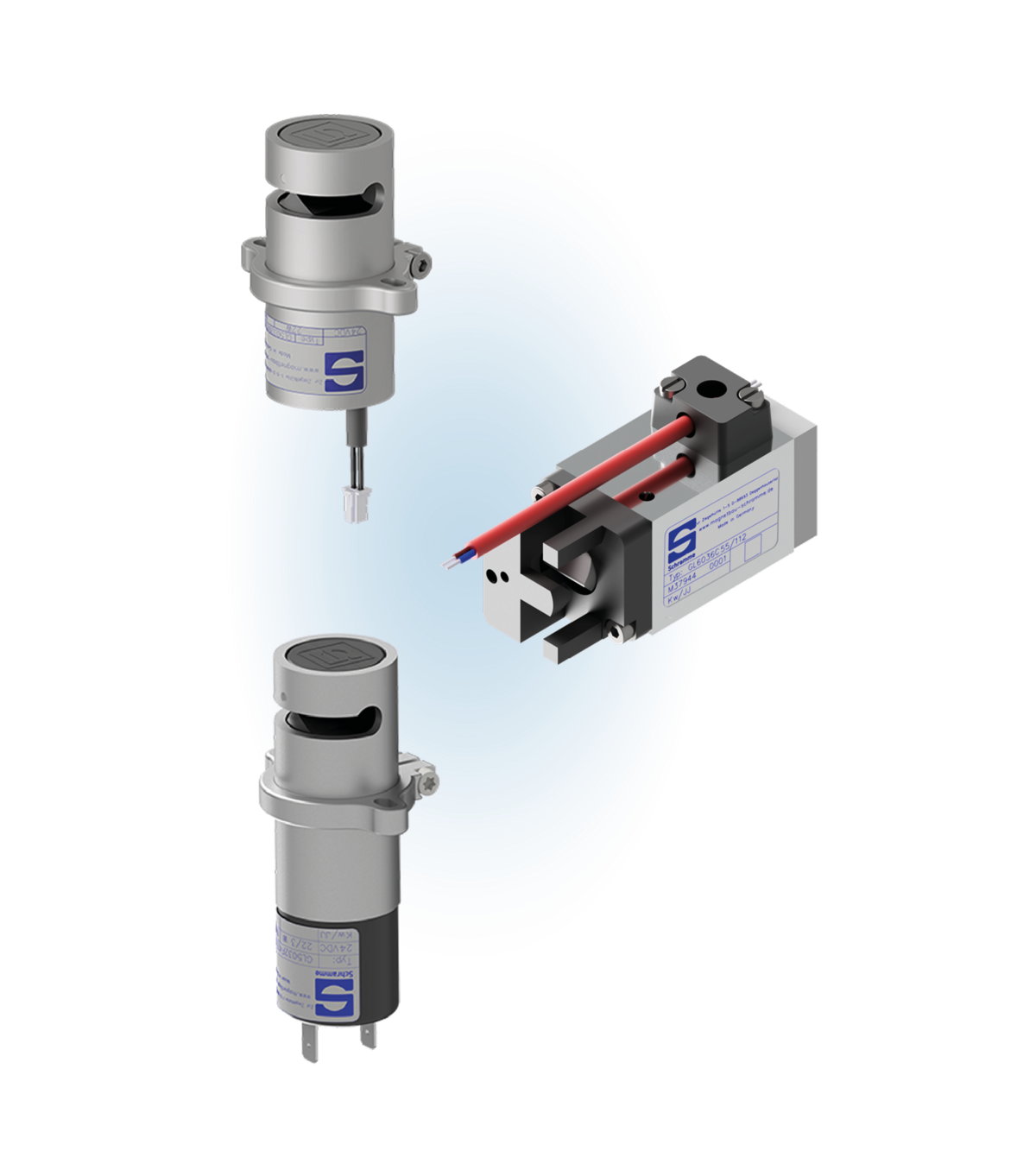 Verschiedene individuelle Schlauchklemmventile von Magnetbau Schramme 