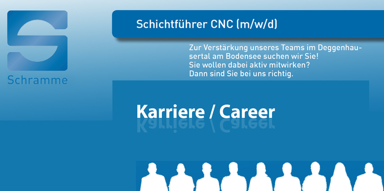 Jobs bei Magnetbau Schramme - Schichtführer CNC (m/w/d)