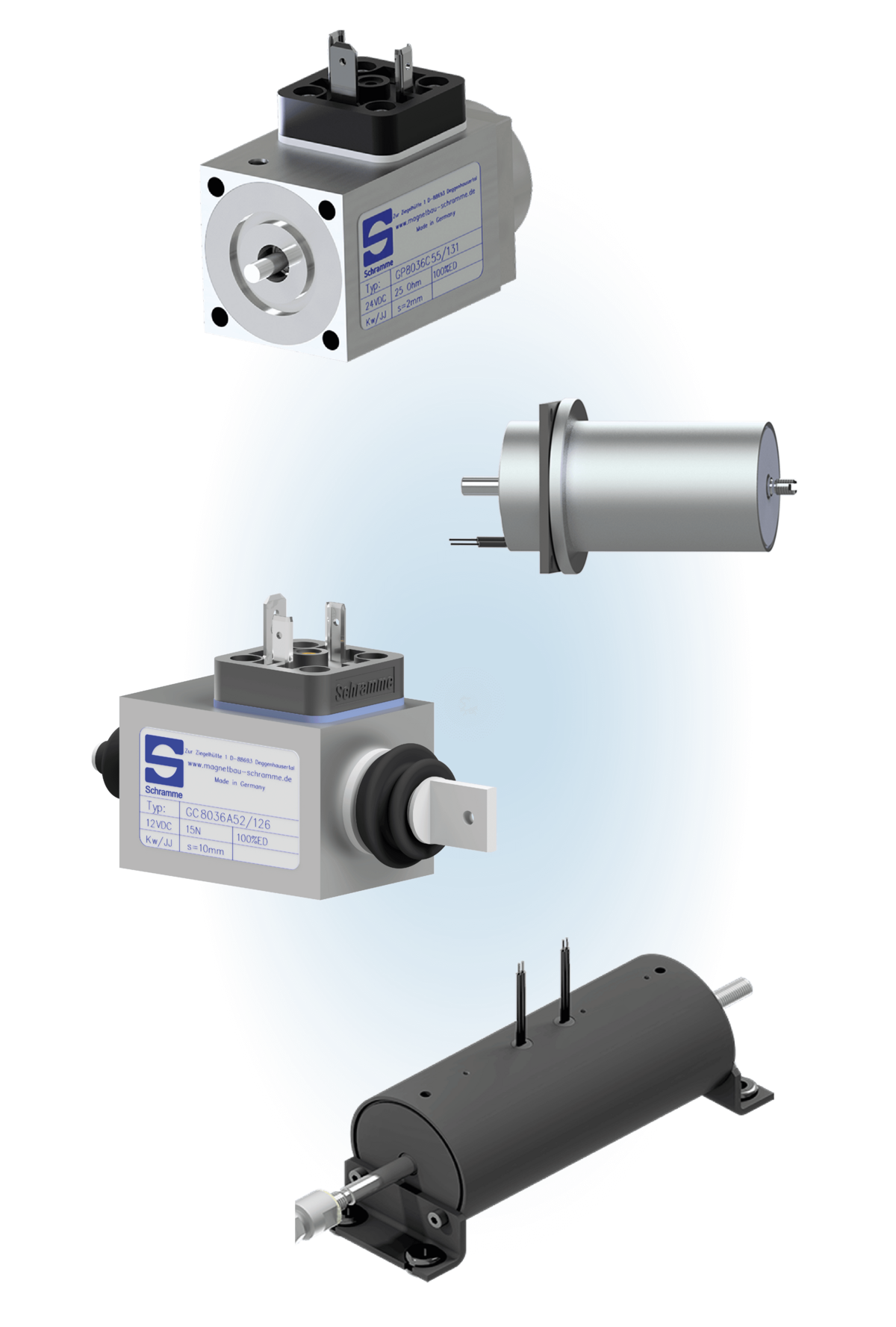 Verschiedene individuelle Hubmagnete von Magnetbau Schramme
