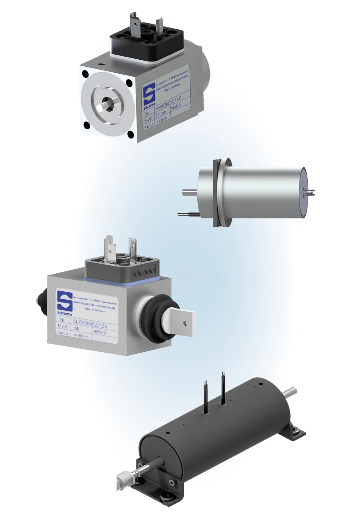 Verschiedene individuelle Hubmagnete von Magnetbau Schramme 