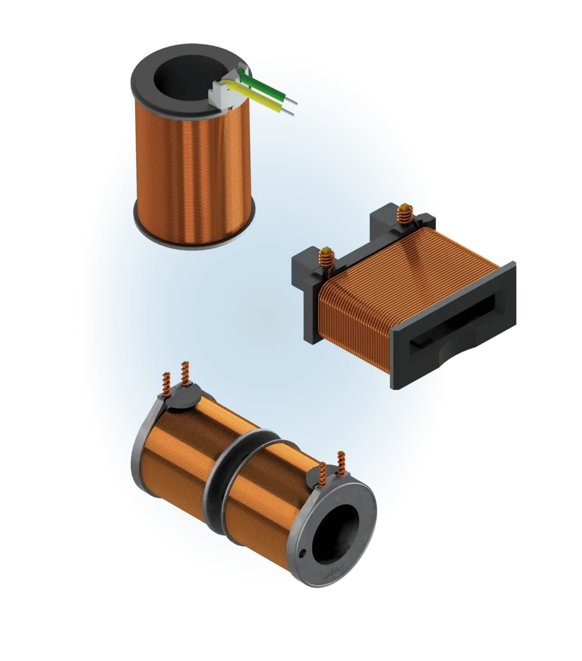 Verschiedene individuelle Magnetspulen von Magnetbau Schramme 