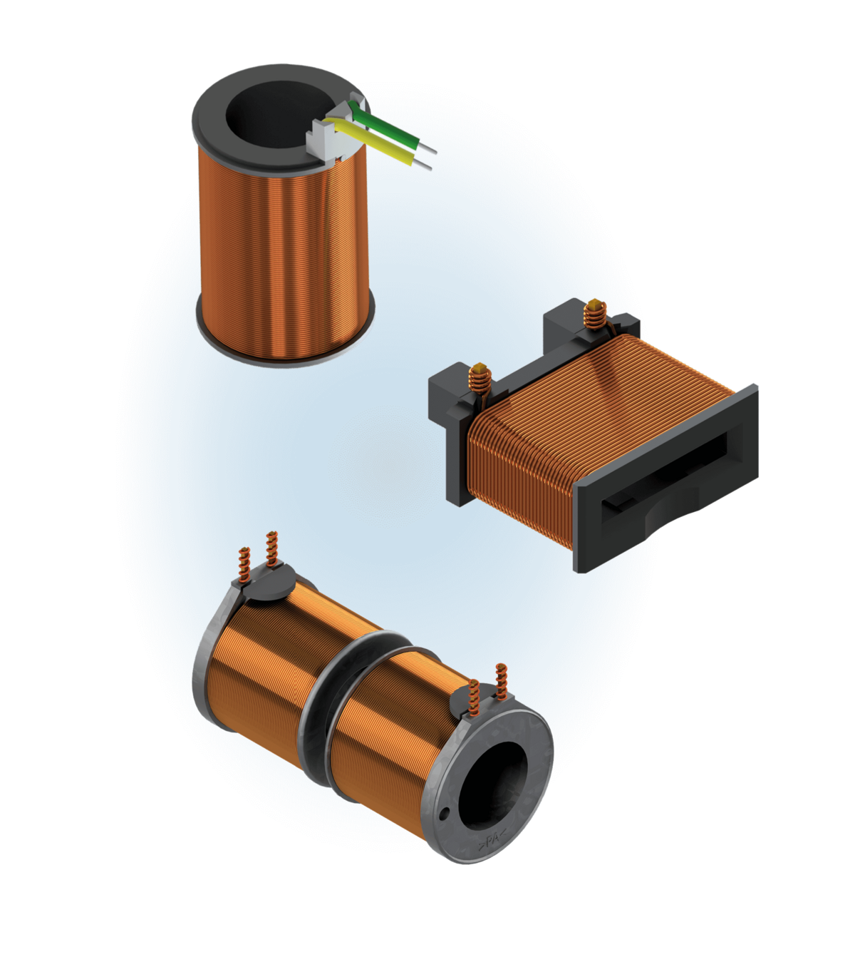 Verschiedene individuelle Magnetspulen von Magnetbau Schramme 