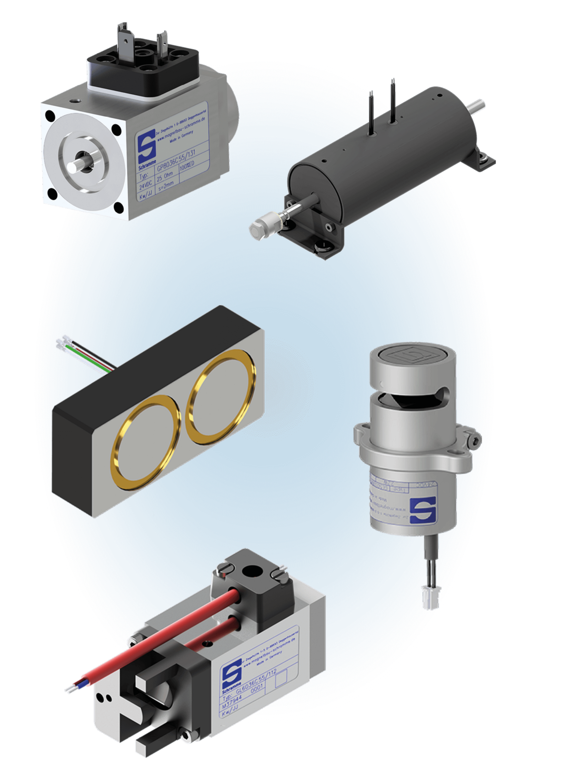 Verschiedene individuelle Elektromagnete von Magnetbau Schramme